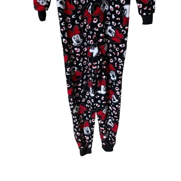 Disney Women’s Minnie Mouse Hooded‎ Full Body Plush Graphic Pajama Cosplay Small - Picture 6 of 8